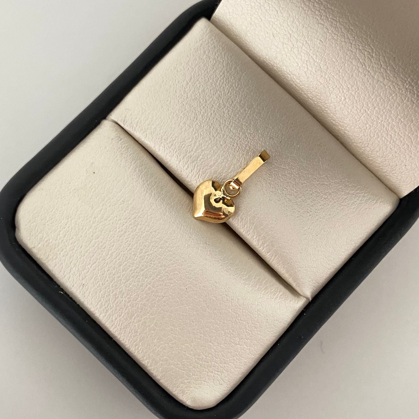 Dije corazón mini inflado Oro amarillo 18k 0,30 Gr / 1,4 Cm